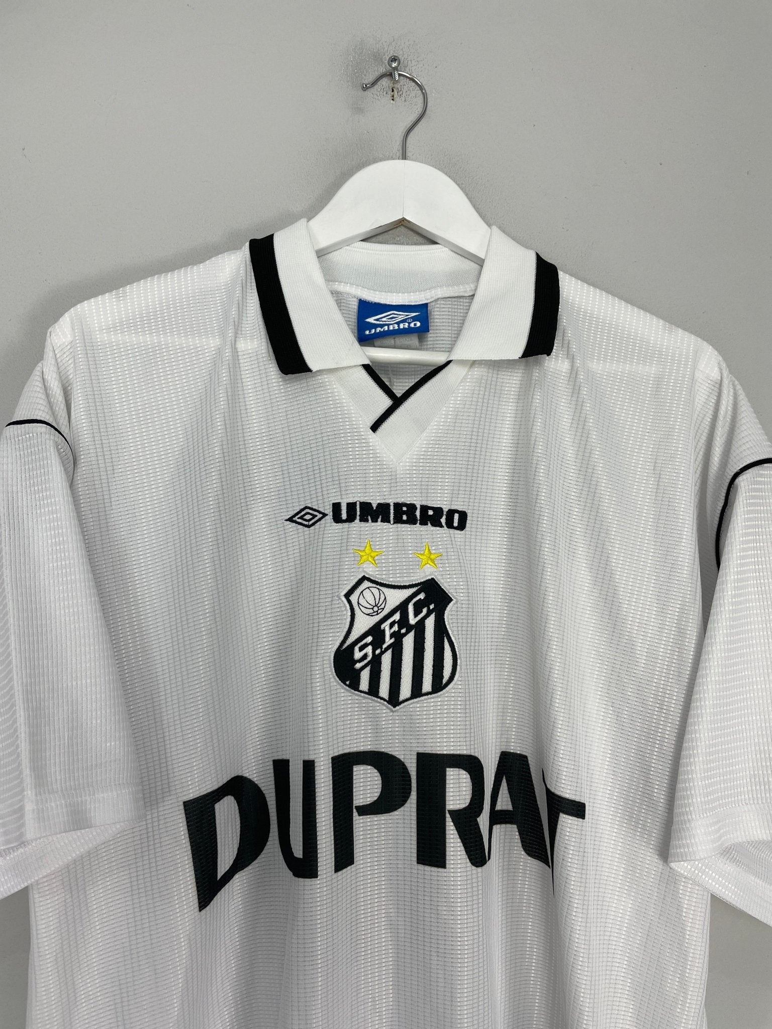 Shop 1999 SANTOS #10 HOME SHIRT (L) UMBRO, classic football shirts, vintage football shirts & retro soccer jerseys at Cult Kits