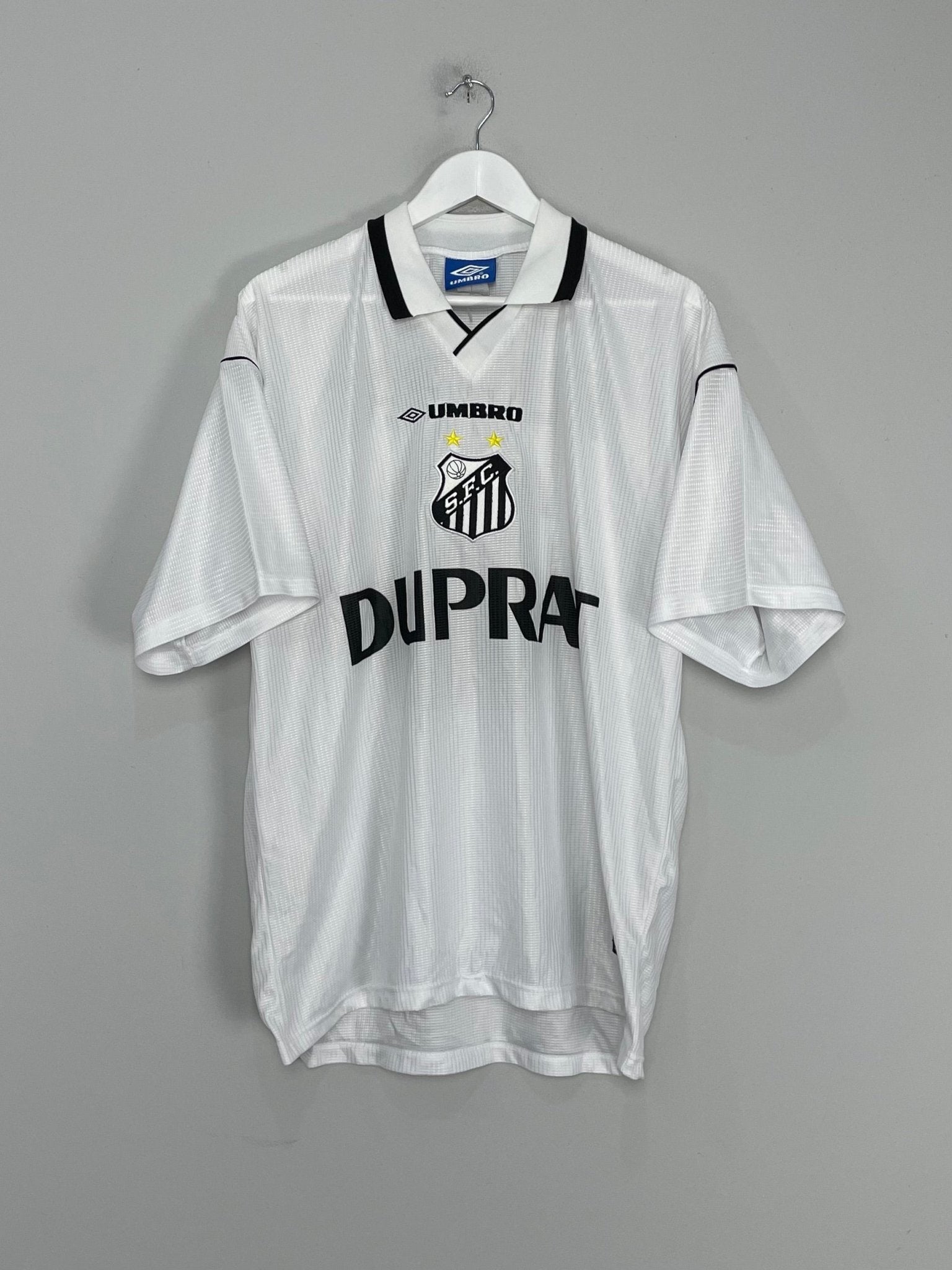 Shop 1999 SANTOS #10 HOME SHIRT (L) UMBRO, classic football shirts, vintage football shirts & retro soccer jerseys at Cult Kits