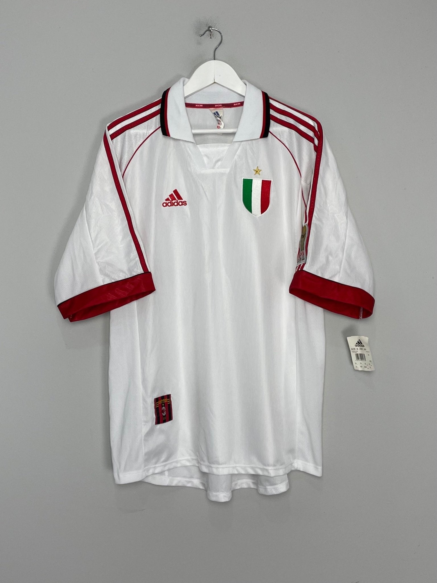 Shop 1999/00 AC MILAN *BNWT* PLAYER ISSUE CENTENARY L/S AWAY SHIRT (XL) ADIDAS, classic football shirts, vintage football shirts & retro soccer jerseys at Cult Kits