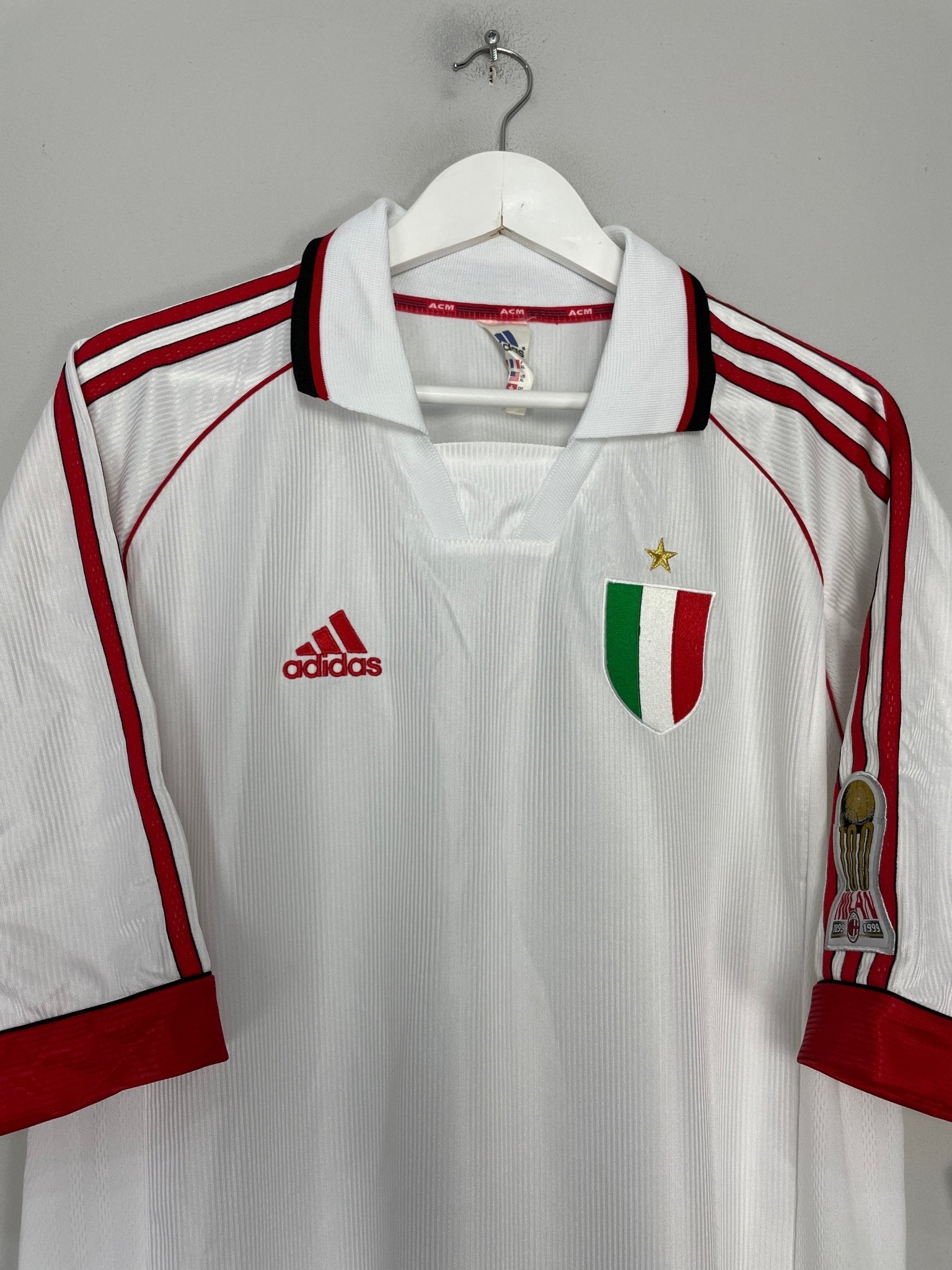 Shop 1999/00 AC MILAN *BNWT* PLAYER ISSUE CENTENARY L/S AWAY SHIRT (XL) ADIDAS, classic football shirts, vintage football shirts & retro soccer jerseys at Cult Kits