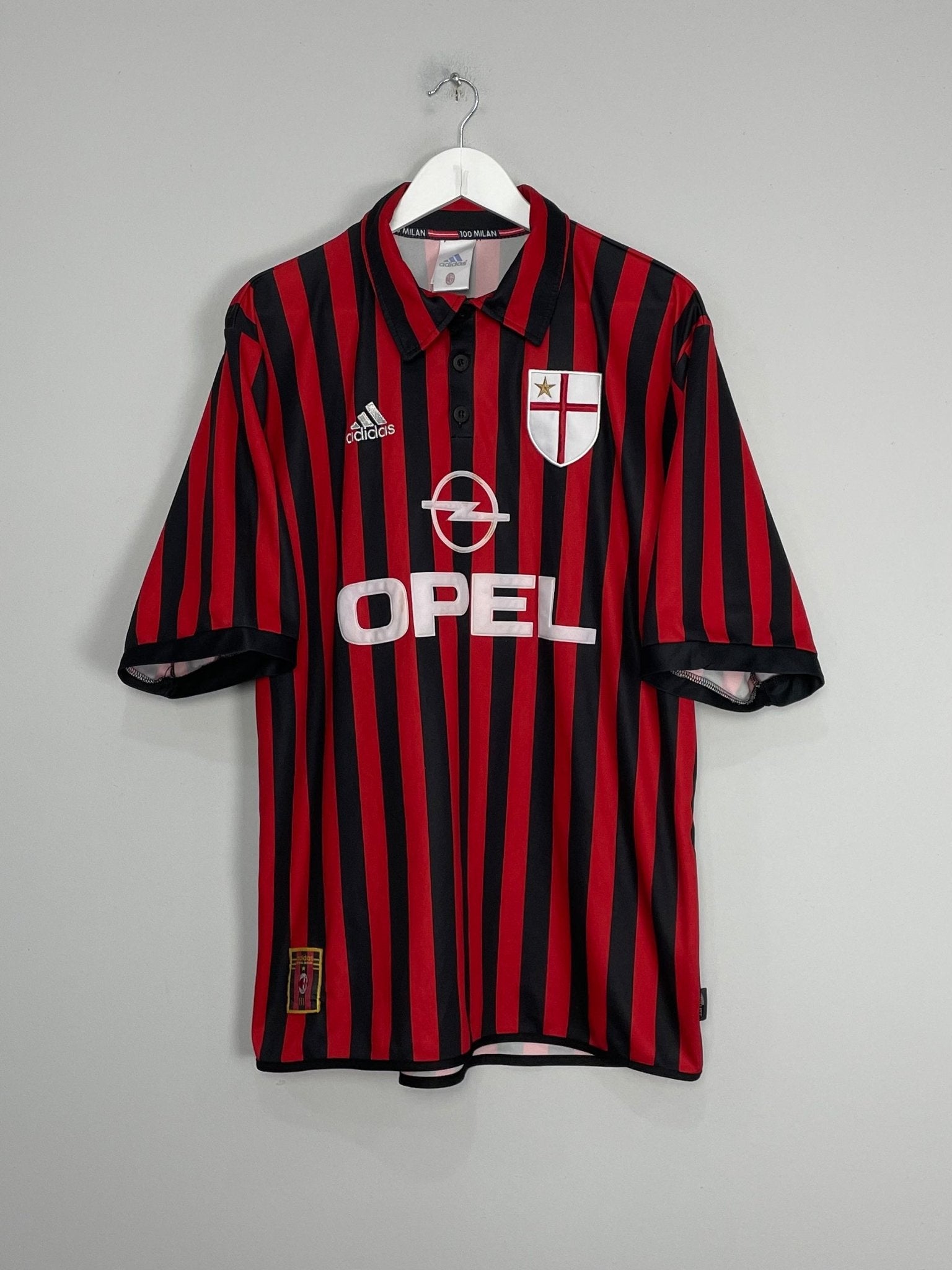 Shop 1999/00 AC MILAN CENTENARY HOME SHIRT (L) ADIDAS, classic football shirts, vintage football shirts & retro soccer jerseys at Cult Kits