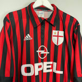 Shop 1999/00 AC MILAN CENTENARY HOME SHIRT (L) ADIDAS, classic football shirts, vintage football shirts & retro soccer jerseys at Cult Kits