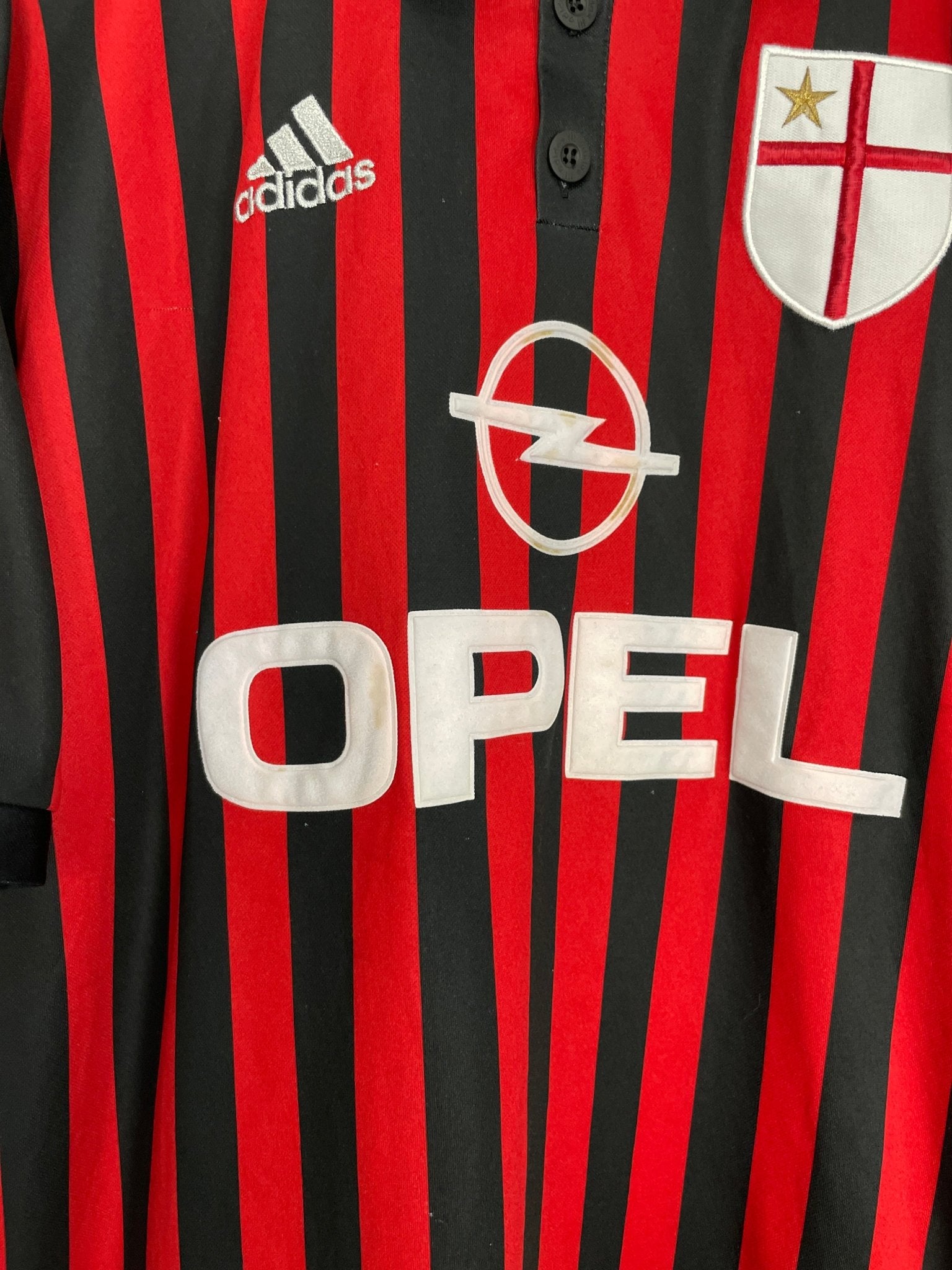 Shop 1999/00 AC MILAN CENTENARY HOME SHIRT (L) ADIDAS, classic football shirts, vintage football shirts & retro soccer jerseys at Cult Kits
