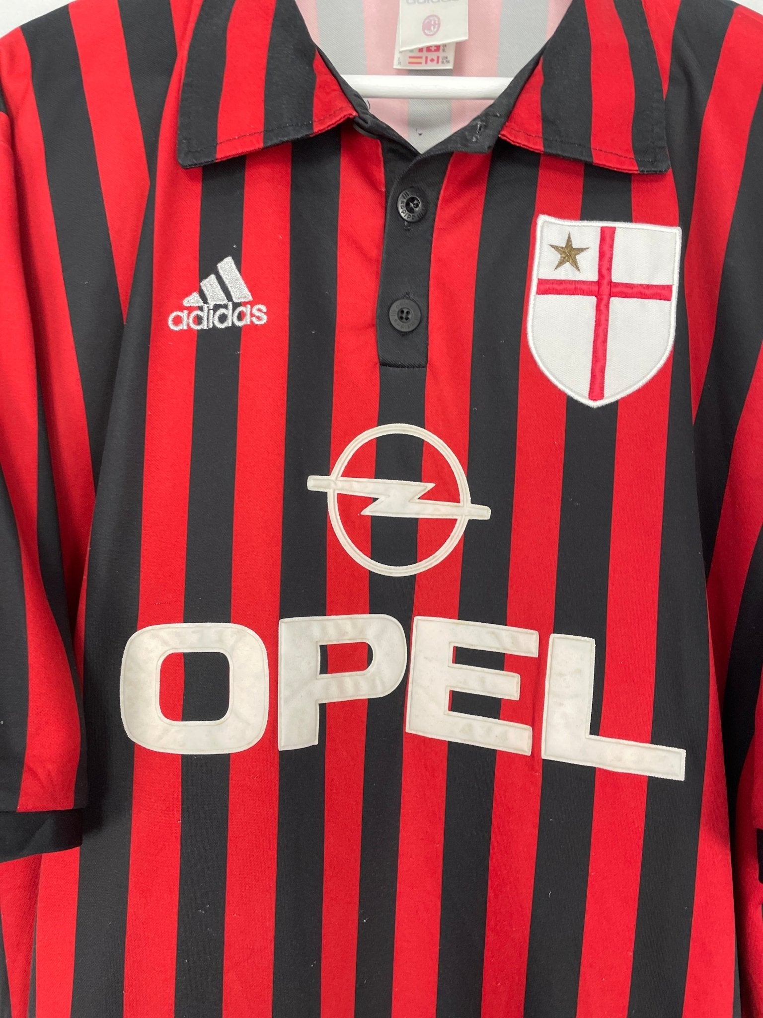 Shop 1999/00 AC MILAN CENTENARY HOME SHIRT (XL) ADIDAS, classic football shirts, vintage football shirts & retro soccer jerseys at Cult Kits