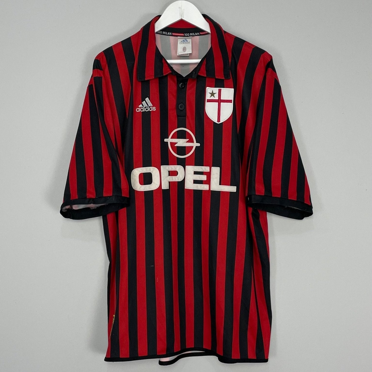 Shop 1999/00 AC MILAN CENTENARY HOME SHIRT (XL) ADIDAS, classic football shirts, vintage football shirts & retro soccer jerseys at Cult Kits