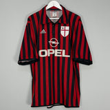 Shop 1999/00 AC MILAN CENTENARY HOME SHIRT (XL) ADIDAS, classic football shirts, vintage football shirts & retro soccer jerseys at Cult Kits