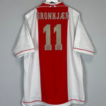 Shop 1999/00 AJAX GRONKJAER #11 HOME SHIRT (XXL) UMBRO, classic football shirts, vintage football shirts & retro soccer jerseys at Cult Kits