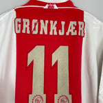 Shop 1999/00 AJAX GRONKJAER #11 HOME SHIRT (XXL) UMBRO, classic football shirts, vintage football shirts & retro soccer jerseys at Cult Kits