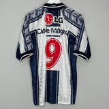 Shop 1999/00 ALIANZA LIMA #9 HOME SHIRT (M) WALON, classic football shirts, vintage football shirts & retro soccer jerseys at Cult Kits