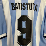 Shop 1999/00 ARGENTINA BATISTUTA #9 HOME SHIRT (M) REEBOK, classic football shirts, vintage football shirts & retro soccer jerseys at Cult Kits