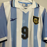 Shop 1999/00 ARGENTINA BATISTUTA #9 HOME SHIRT (M) REEBOK, classic football shirts, vintage football shirts & retro soccer jerseys at Cult Kits