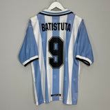 Shop 1999/00 ARGENTINA BATISTUTA #9 HOME SHIRT (M) REEBOK, classic football shirts, vintage football shirts & retro soccer jerseys at Cult Kits