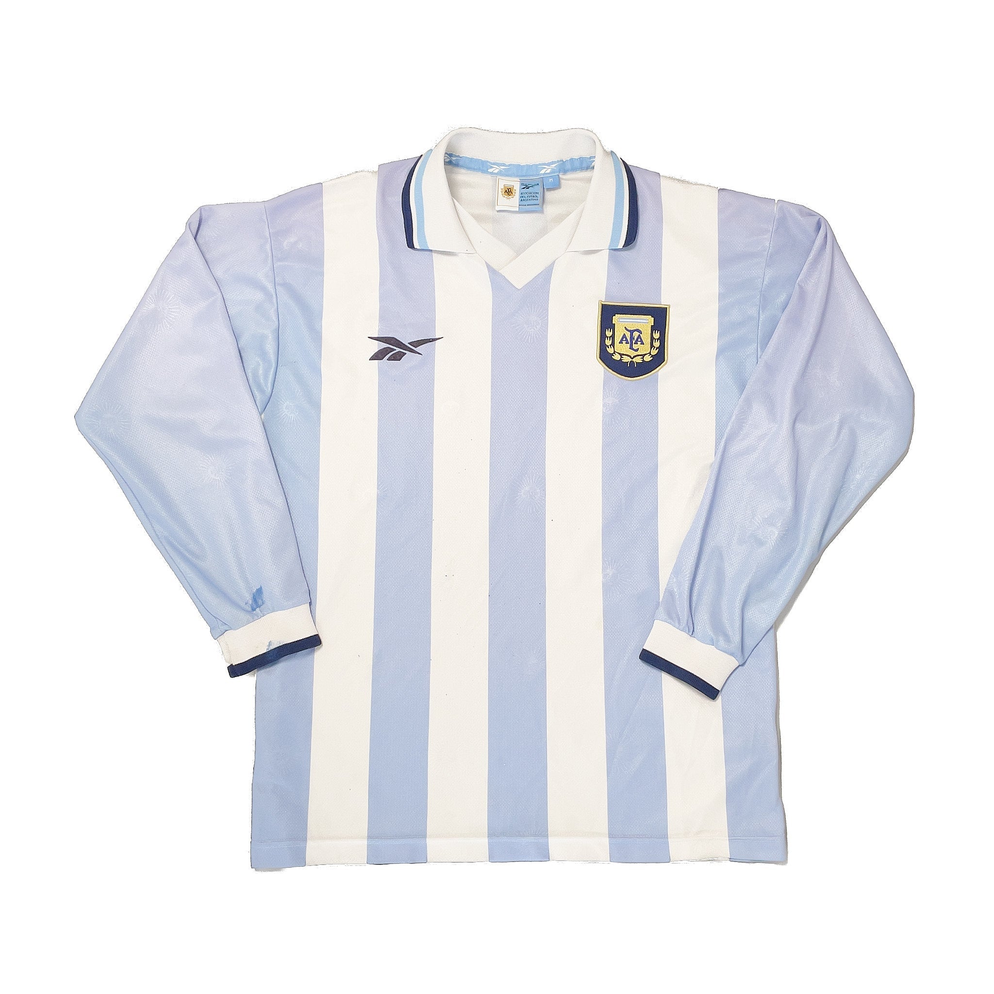 Buy 1999/00 ARGENTINA L/S HOME SHIRT (M) REEBOK ~ Free worldwide shipping available ~ Authentic Vintage Football Shirts from Cult Kits