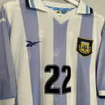 Shop 1999/00 ARGENTINA RIQUELME #22 HOME SHIRT (L) REEBOK, classic football shirts, vintage football shirts & retro soccer jerseys at Cult Kits