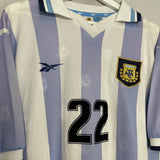 Shop 1999/00 ARGENTINA RIQUELME #22 HOME SHIRT (L) REEBOK, classic football shirts, vintage football shirts & retro soccer jerseys at Cult Kits