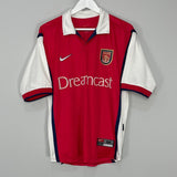 Shop 1999/00 ARSENAL BERGKAMP #10 HOME SHIRT (M) NIKE, classic football shirts, vintage football shirts & retro soccer jerseys at Cult Kits