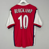Shop 1999/00 ARSENAL BERGKAMP #10 HOME SHIRT (M) NIKE, classic football shirts, vintage football shirts & retro soccer jerseys at Cult Kits