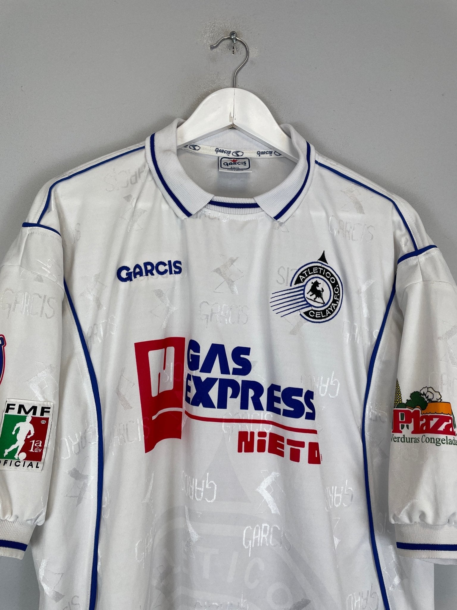 Shop 1999/00 ATLETICO CELAYA HOME SHIRT (XL) GARCIS, classic football shirts, vintage football shirts & retro soccer jerseys at Cult Kits