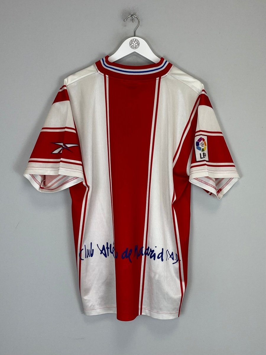 1999/00 ATLETICO MADRID HOME SHIRT (L) REEBOK - Cult Kits - Large - Buy Vintage Football Shirts, Authentic Retro Football Shirts For Sale, Classic Football Shirts & Soccer Jersey