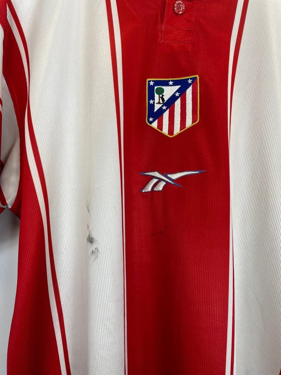 1999/00 ATLETICO MADRID HOME SHIRT (L) REEBOK - Cult Kits - Large - Buy Vintage Football Shirts, Authentic Retro Football Shirts For Sale, Classic Football Shirts & Soccer Jersey