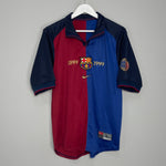 Shop 1999/00 BARCELONA *CENTENARY* HOME SHIRT (L) NIKE, classic football shirts, vintage football shirts & retro soccer jerseys at Cult Kits