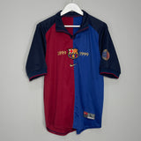 Shop 1999/00 BARCELONA *CENTENARY* HOME SHIRT (L) NIKE, classic football shirts, vintage football shirts & retro soccer jerseys at Cult Kits