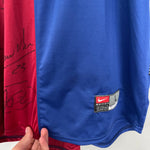 Shop 1999/00 BARCELONA *SQUAD SIGNED* HOME SHIRT (L) NIKE, classic football shirts, vintage football shirts & retro soccer jerseys at Cult Kits