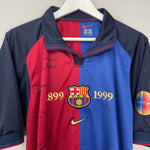 Shop 1999/00 BARCELONA *SQUAD SIGNED* HOME SHIRT (L) NIKE, classic football shirts, vintage football shirts & retro soccer jerseys at Cult Kits