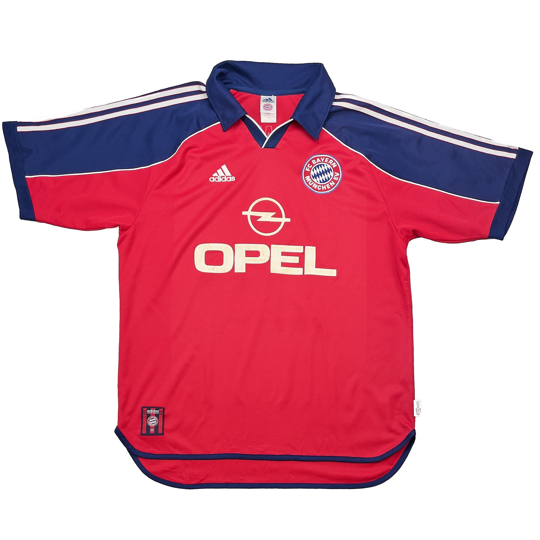 Buy 1999/00 Bayern Munich Elber 9 Home Shirt (L) Adidas ~ Free worldwide shipping ~ Authentic Vintage Football Shirts from Cult Kits