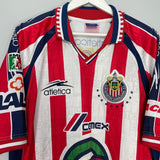 Shop 1999/00 CHIVAS GUADALAJARA HOME SHIRT (L) ATLETICA, classic football shirts, vintage football shirts & retro soccer jerseys at Cult Kits