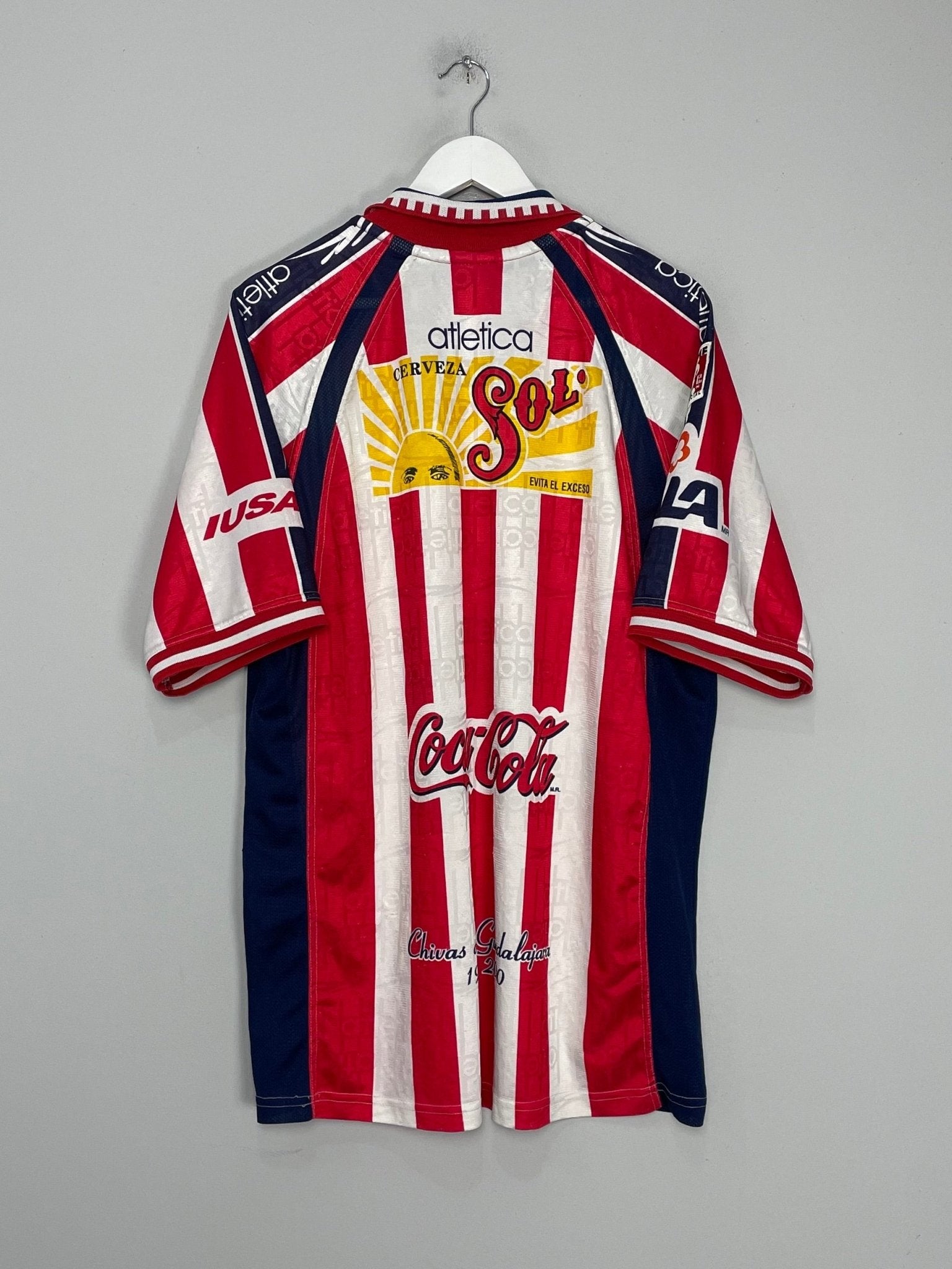 Shop 1999/00 CHIVAS GUADALAJARA HOME SHIRT (XL) ATLETICA, classic football shirts, vintage football shirts & retro soccer jerseys at Cult Kits