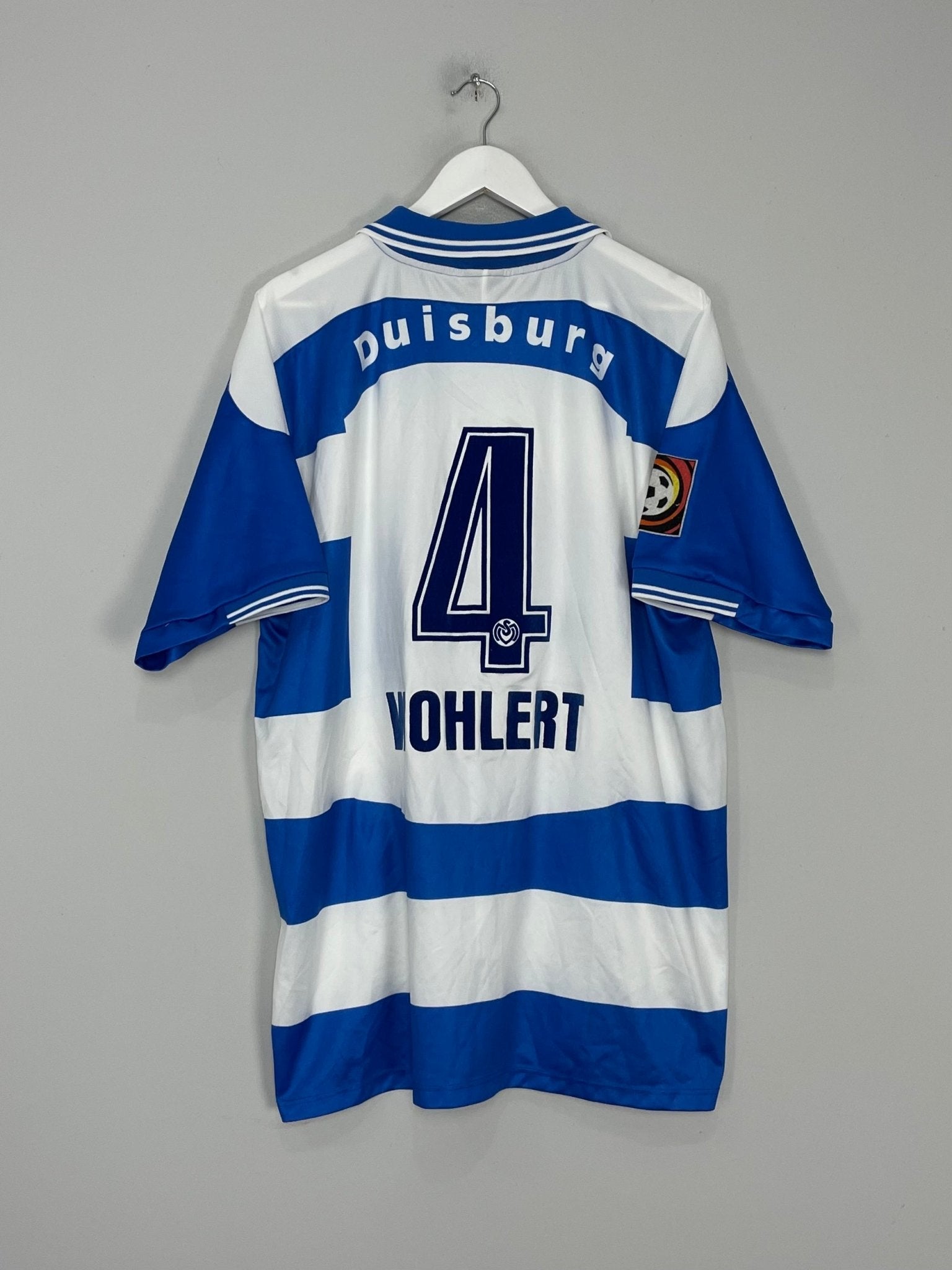 Shop 1999/00 DUISBURG WOHLERT #4 *MATCH ISSUE* HOME SHIRT (XXL) UHLSPORT, classic football shirts, vintage football shirts & retro soccer jerseys at Cult Kits