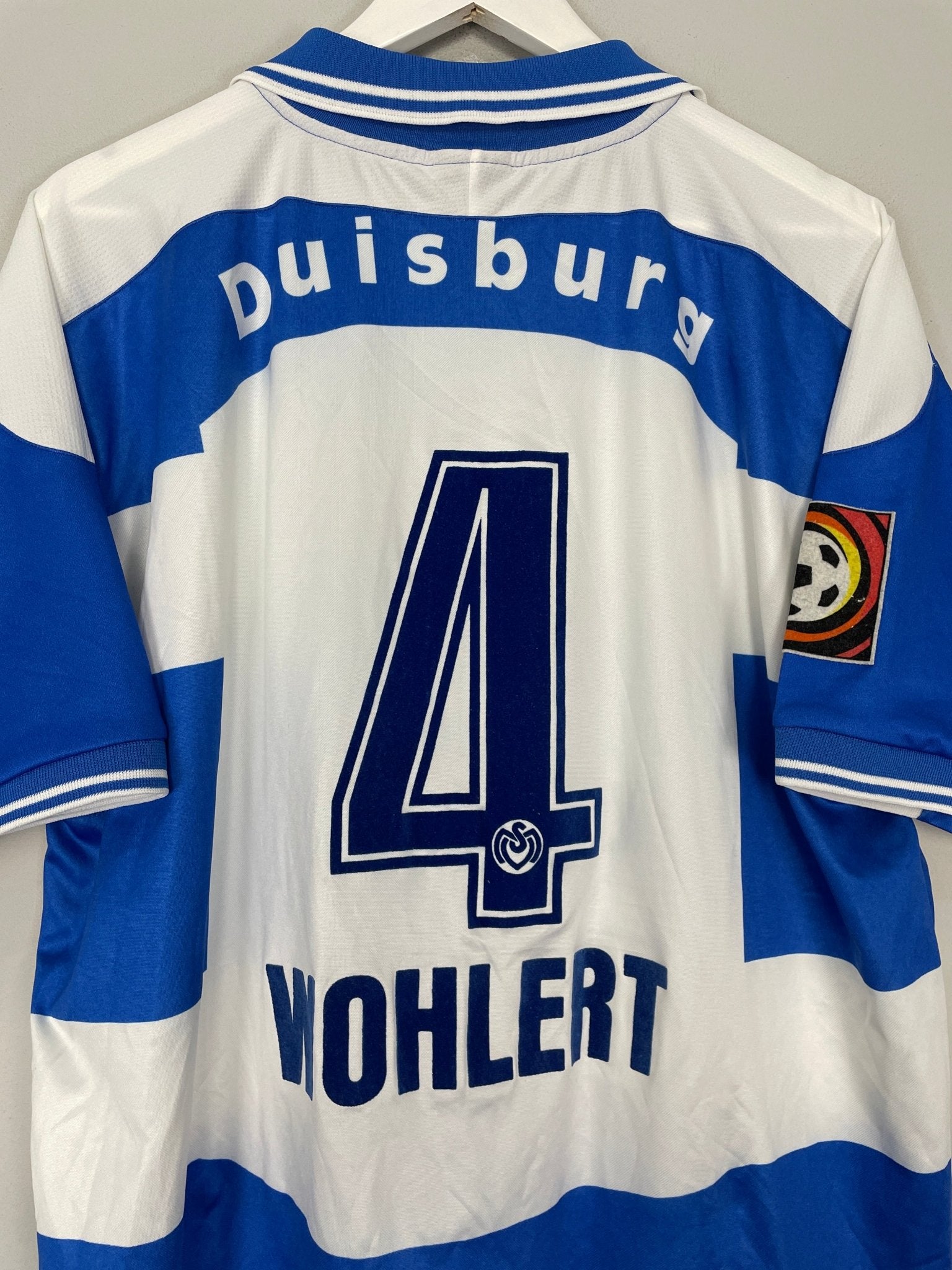 Shop 1999/00 DUISBURG WOHLERT #4 *MATCH ISSUE* HOME SHIRT (XXL) UHLSPORT, classic football shirts, vintage football shirts & retro soccer jerseys at Cult Kits