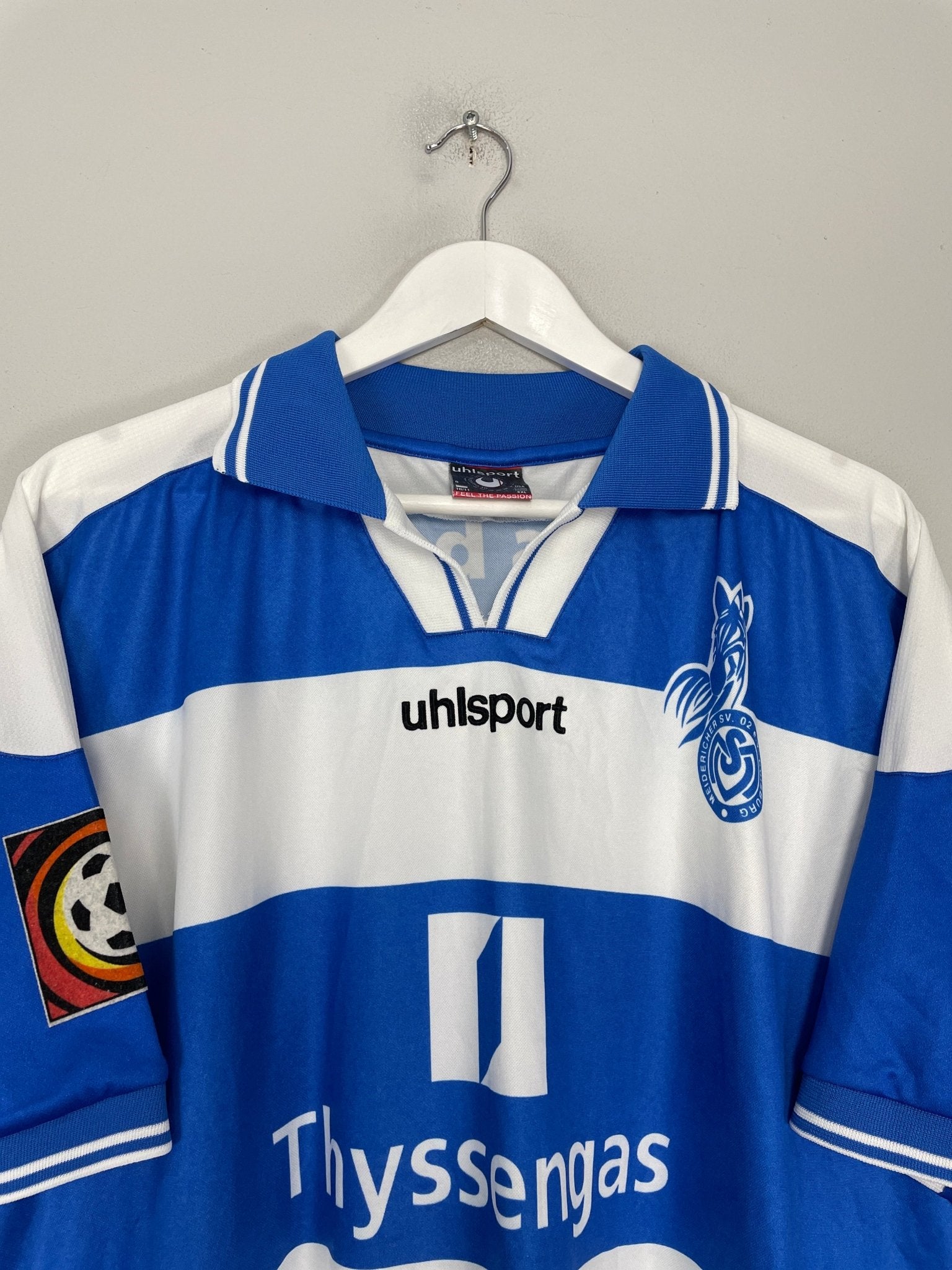 Shop 1999/00 DUISBURG WOHLERT #4 *MATCH ISSUE* HOME SHIRT (XXL) UHLSPORT, classic football shirts, vintage football shirts & retro soccer jerseys at Cult Kits