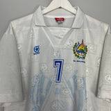 Shop 1999/00 EL SALVADOR #7 AWAY SHIRT (XL) GALAXIA, classic football shirts, vintage football shirts & retro soccer jerseys at Cult Kits