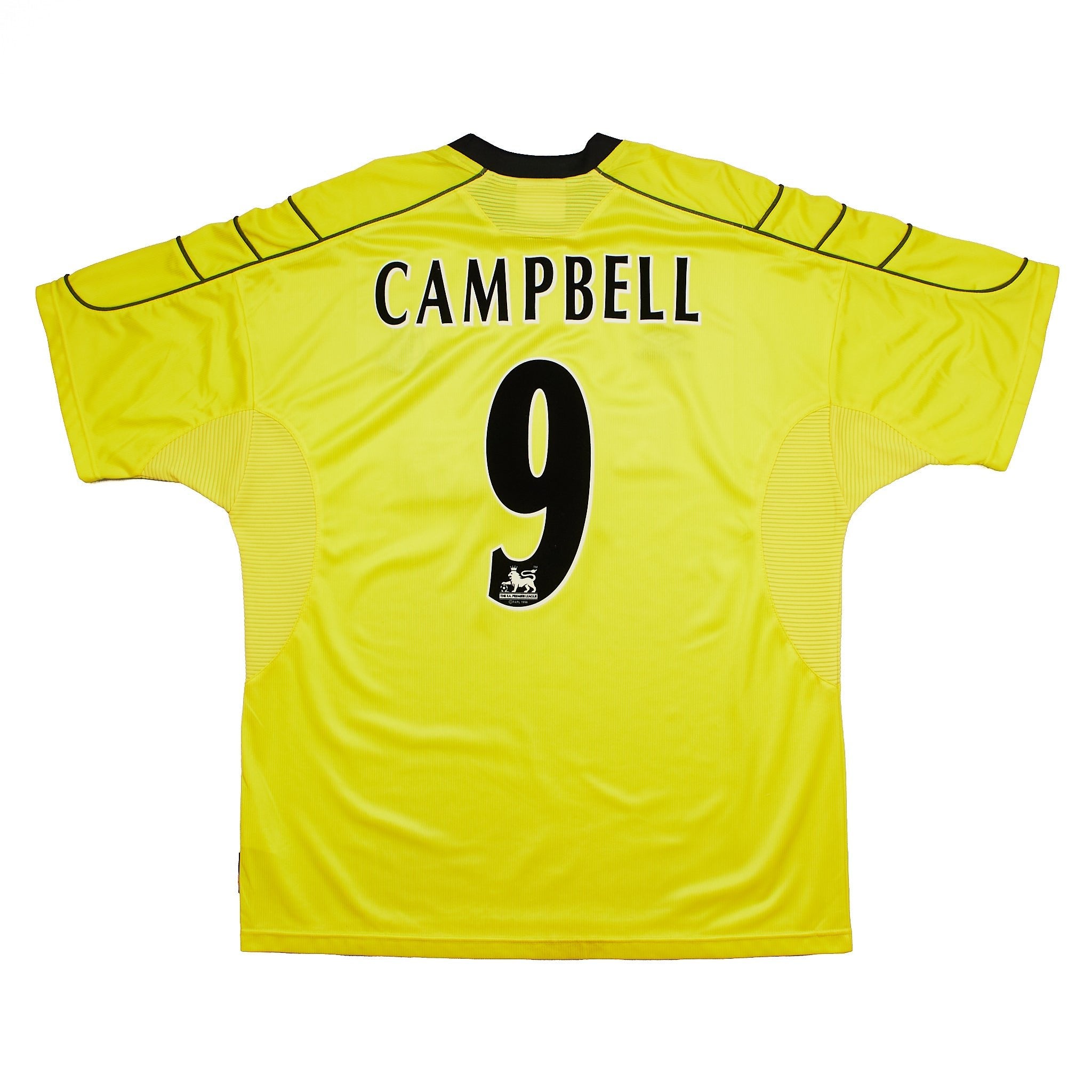 Buy 1999/00 Everton Campbell 9 Away Shirt (XL) Umbro ~ Free worldwide shipping ~ Authentic Vintage Football Shirts from Cult Kits