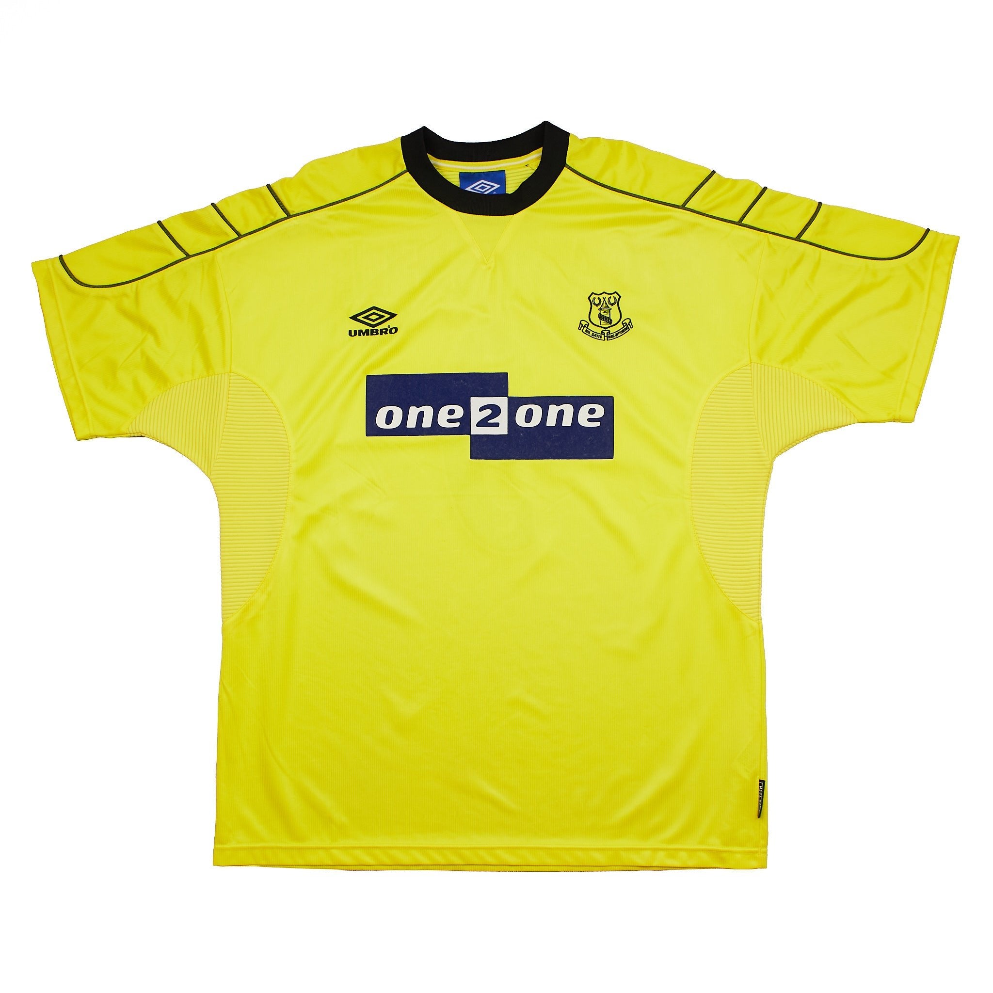 Buy 1999/00 Everton Campbell 9 Away Shirt (XL) Umbro ~ Free worldwide shipping ~ Authentic Vintage Football Shirts from Cult Kits
