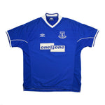 Buy 1999/00 Everton Campbell 9 Home Shirt (XXL) Umbro ~ Free worldwide shipping ~ Authentic Vintage Football Shirts from Cult Kits