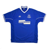 Buy 1999/00 Everton Campbell 9 Home Shirt (XXL) Umbro ~ Free worldwide shipping ~ Authentic Vintage Football Shirts from Cult Kits