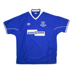 Buy 1999/00 Everton Campbell 9 Home Shirt (XXL) Umbro ~ Free worldwide shipping ~ Authentic Vintage Football Shirts from Cult Kits