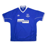 Buy 1999/00 Everton Campbell 9 Home Shirt (XXL) Umbro ~ Free worldwide shipping ~ Authentic Vintage Football Shirts from Cult Kits