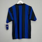 Shop 1999/00 INTER MILAN *BNWT* HOME SHIRT (L.KIDS) NIKE, classic football shirts, vintage football shirts & retro soccer jerseys at Cult Kits