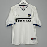 Shop 1999/00 INTER MILAN RONALDO #9 AWAY SHIRT (L) NIKE, classic football shirts, vintage football shirts & retro soccer jerseys at Cult Kits