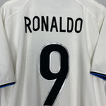 Shop 1999/00 INTER MILAN RONALDO #9 AWAY SHIRT (L) NIKE, classic football shirts, vintage football shirts & retro soccer jerseys at Cult Kits