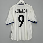 Shop 1999/00 INTER MILAN RONALDO #9 AWAY SHIRT (L) NIKE, classic football shirts, vintage football shirts & retro soccer jerseys at Cult Kits