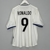 Shop 1999/00 INTER MILAN RONALDO #9 AWAY SHIRT (L) NIKE, classic football shirts, vintage football shirts & retro soccer jerseys at Cult Kits