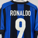 1999/00 INTER MILAN RONALDO 9 HOME SHIRT (M) NIKE - Cult Kits - Medium - Buy Vintage Football Shirts, Authentic Retro Football Shirts For Sale, Classic Football Shirts & Soccer Jersey