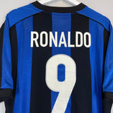 1999/00 INTER MILAN RONALDO 9 HOME SHIRT (M) NIKE - Cult Kits - Medium - Buy Vintage Football Shirts, Authentic Retro Football Shirts For Sale, Classic Football Shirts & Soccer Jersey