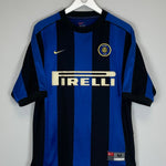 1999/00 INTER MILAN RONALDO 9 HOME SHIRT (M) NIKE - Cult Kits - Medium - Buy Vintage Football Shirts, Authentic Retro Football Shirts For Sale, Classic Football Shirts & Soccer Jersey