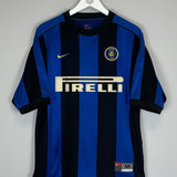 1999/00 INTER MILAN RONALDO 9 HOME SHIRT (M) NIKE - Cult Kits - Medium - Buy Vintage Football Shirts, Authentic Retro Football Shirts For Sale, Classic Football Shirts & Soccer Jersey